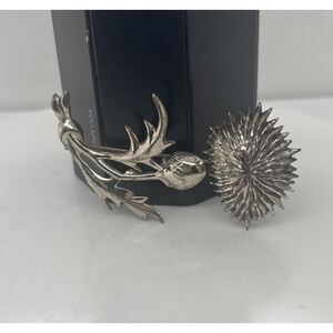 Vintage Lang Sterling Silver Floral Flower Design Brooch Pin! 14